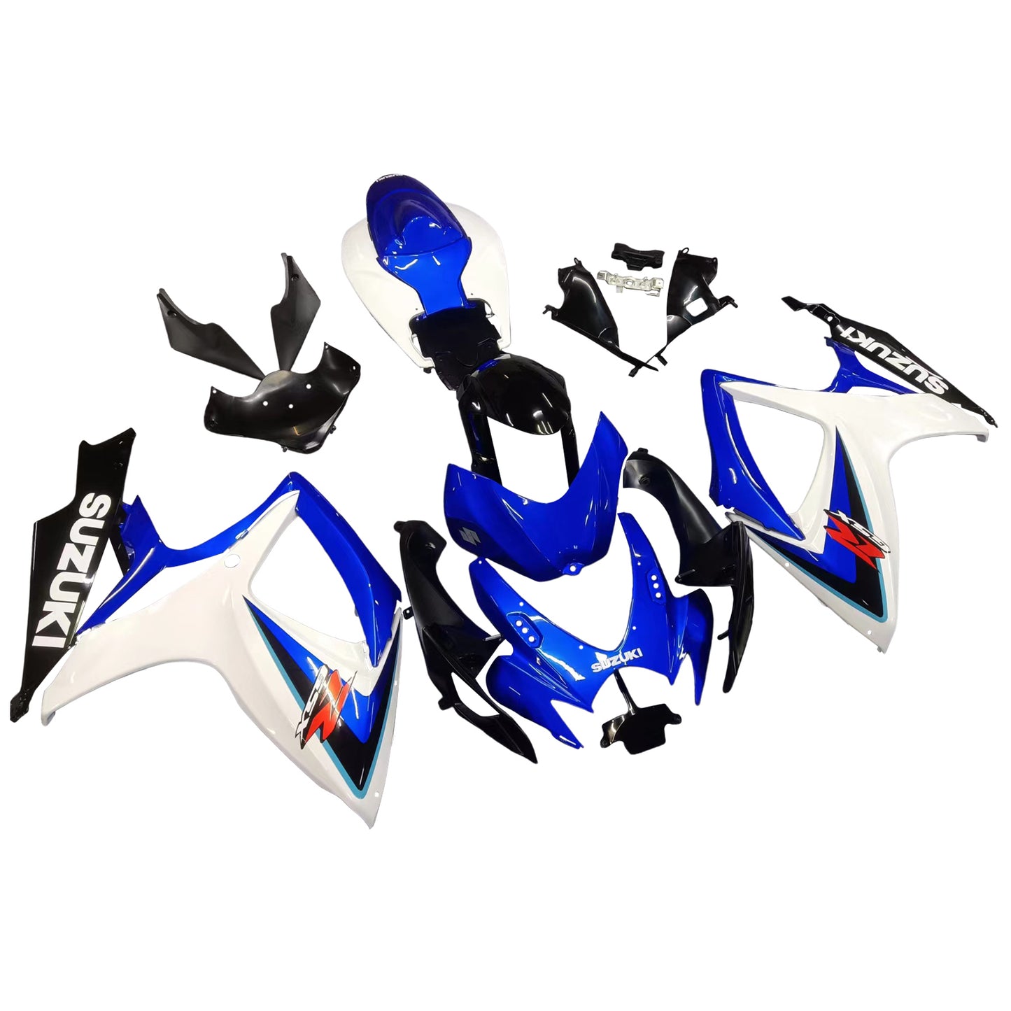 Amotopart 2006-2007 Suzuki GSXR600750 Verkleidung White & Blue Kit