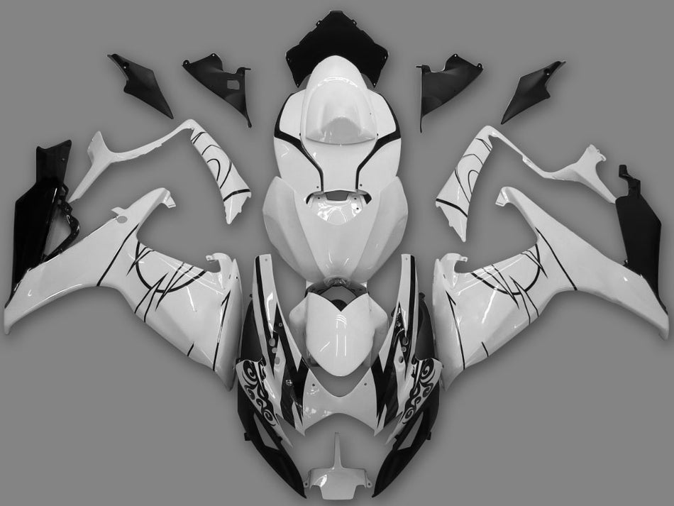 AMOTOPART FAINGEN SUZUKI GSXR 600/750 2006-2007 Bodywork-Verkleidung weiße Abs Injektion geformtes Kunststoff Set Generic