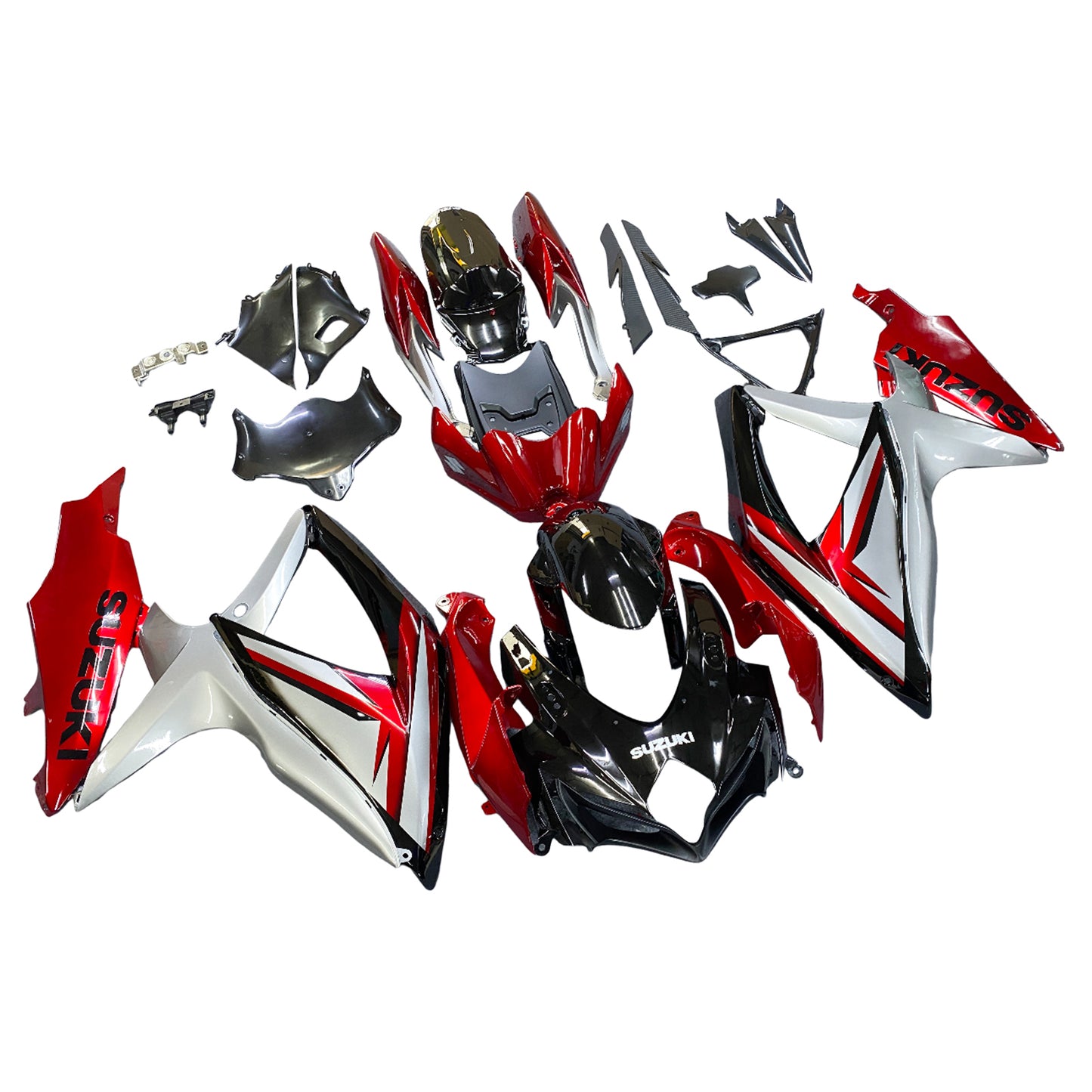 Amotopart 2008-2010 Suzuki GSXR600750 Verkleidung G-Sliver & Red Kit