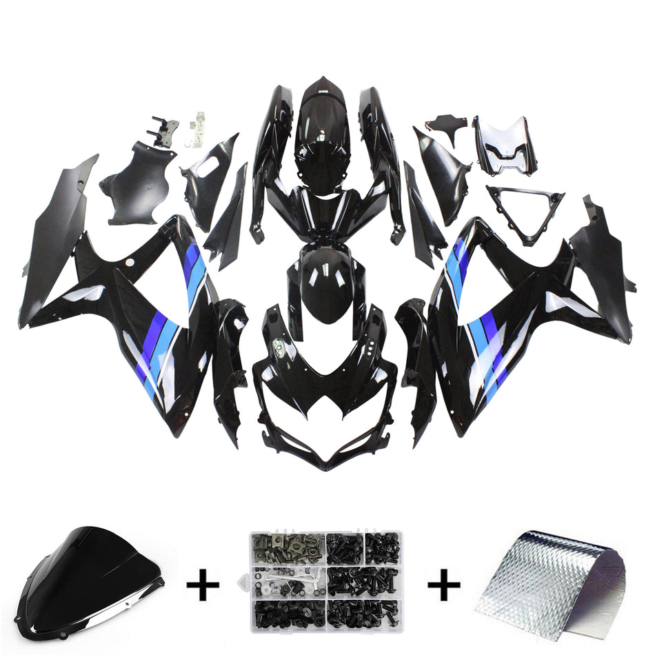 Amotopart Suzuki GSXR 600/750 2008-2010 Verkleidungskit Karosserie Kunststoff ABS K8