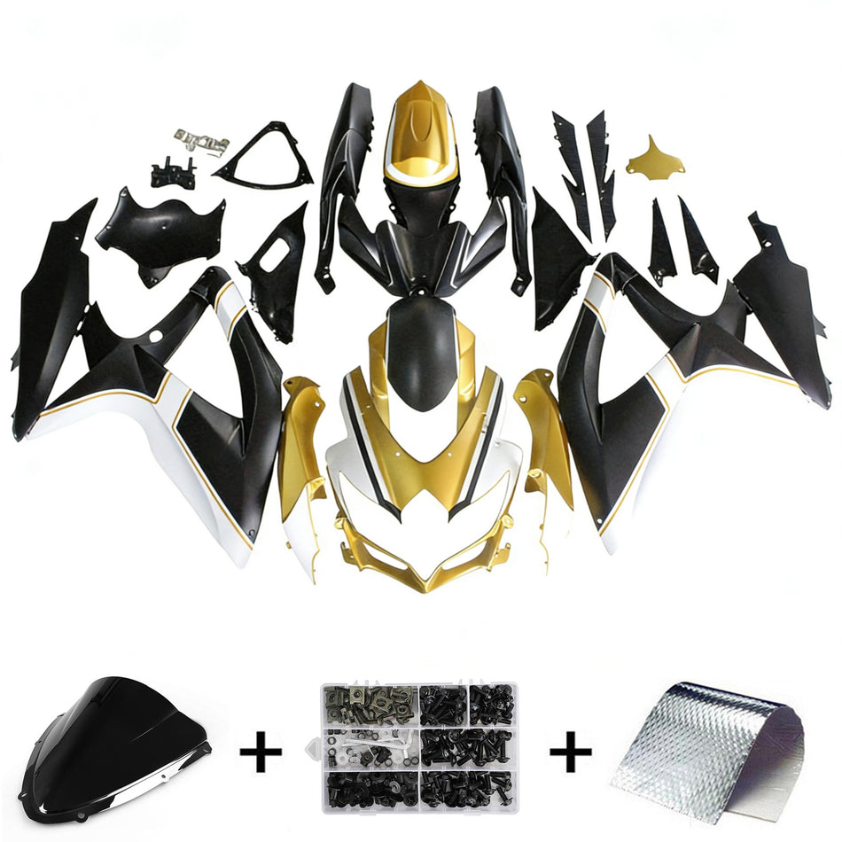 Amotopart Suzuki GSXR 600/750 2008-2010 Verkleidungskit Karosserie Kunststoff ABS K8