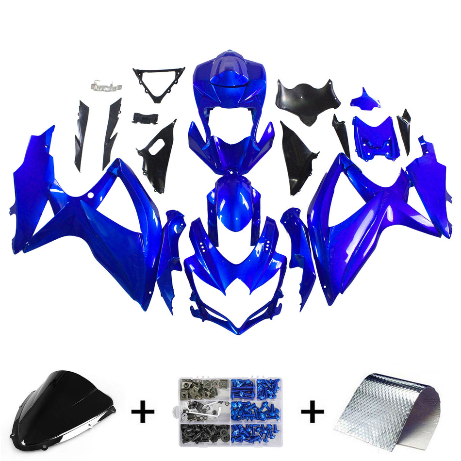 Amotopart Suzuki GSXR 600/750 2008-2010 Verkleidungskit Karosserie Kunststoff ABS K8