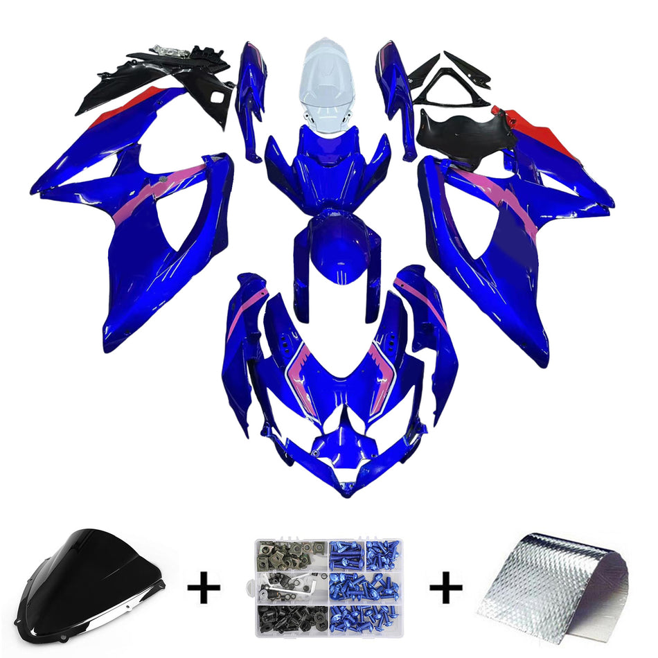 Amotopart Suzuki GSXR 600/750 2008-2010 Verkleidungskit Karosserie Kunststoff ABS K8