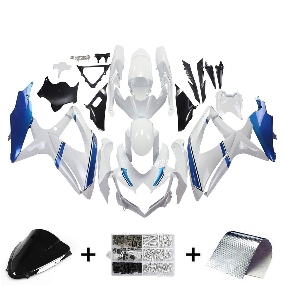 Amotopart Suzuki GSXR 600/750 2008-2010 Verkleidungskit Karosserie Kunststoff ABS K8