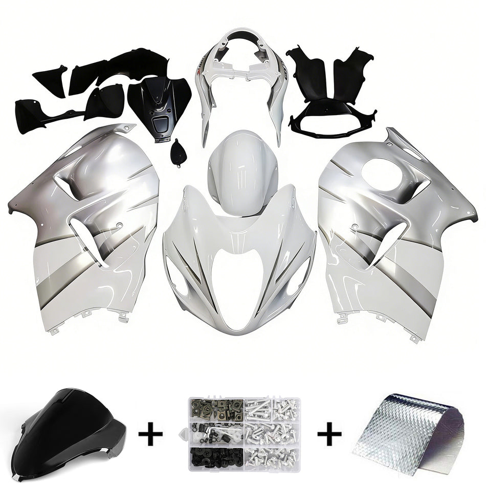 Amotopart Suzuki Hayabusa GSXR1300 1999-2007 Wei?es Kit