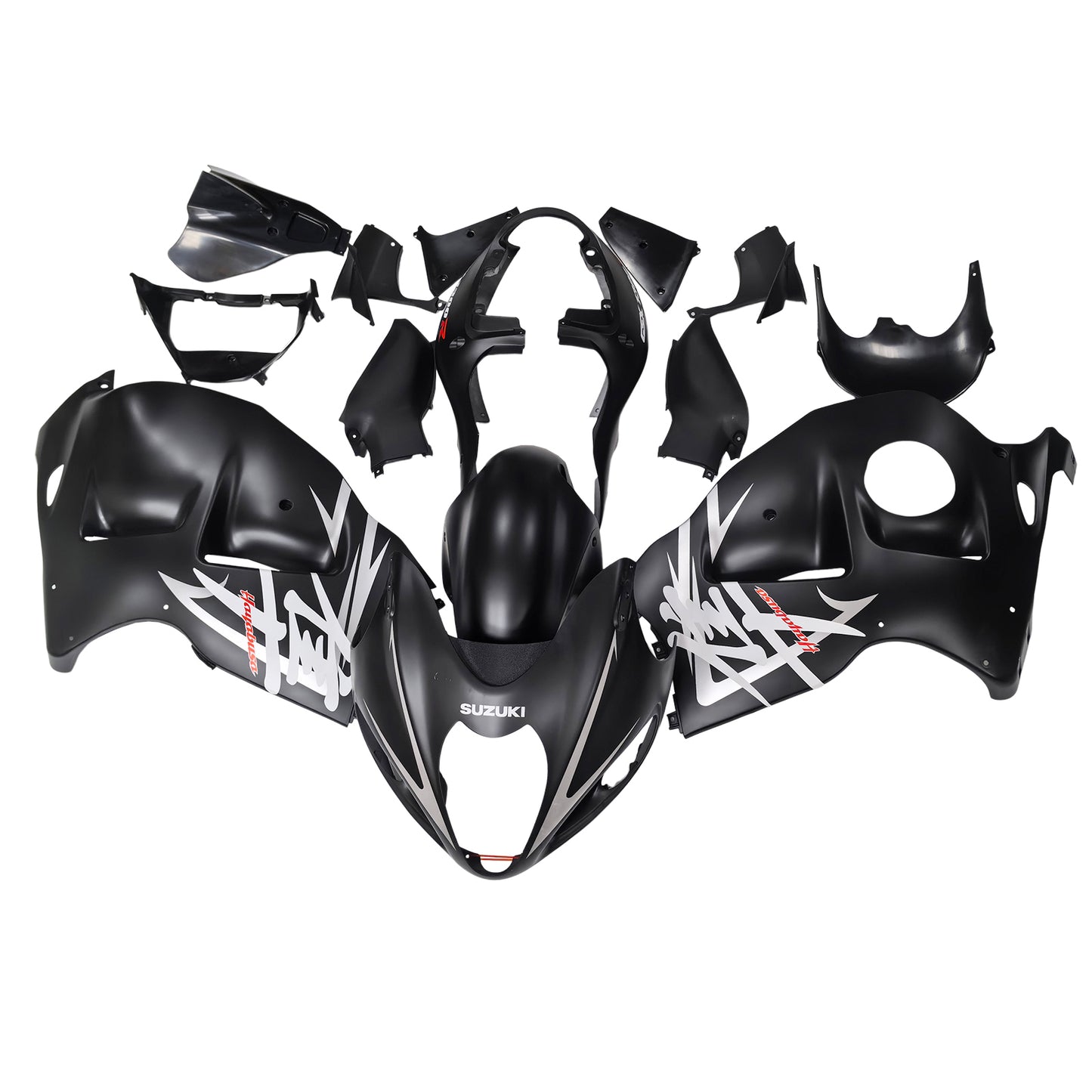 Amotopart Suzuki Hayabusa GSXR1300 1999-2007 Verkleidung Black Kit