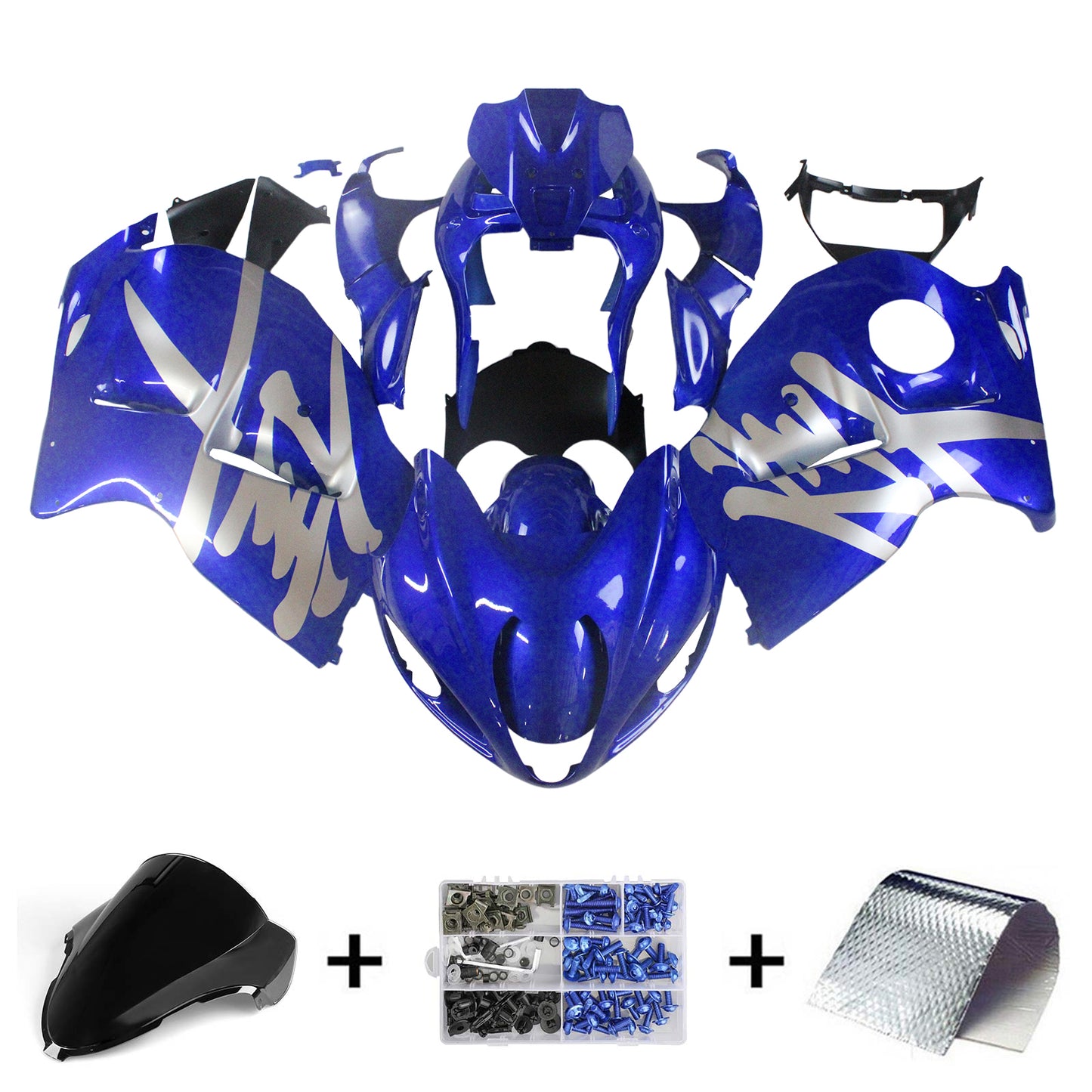 Amotopart Suzuki Hayabusa GSXR1300 1999-2007 Kit Vente Injection Corps Plastique