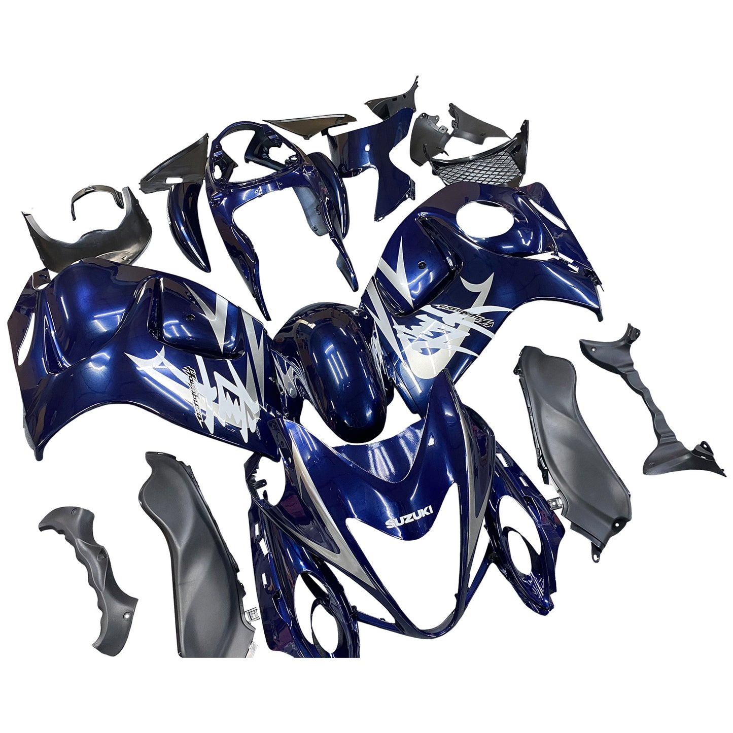 AMOTOPART FAKINGS 2008-2020 Suzuki GSX 1300 Hayabusa Blue Dark Metallic Hayabusa Rennen Generisches Rennen