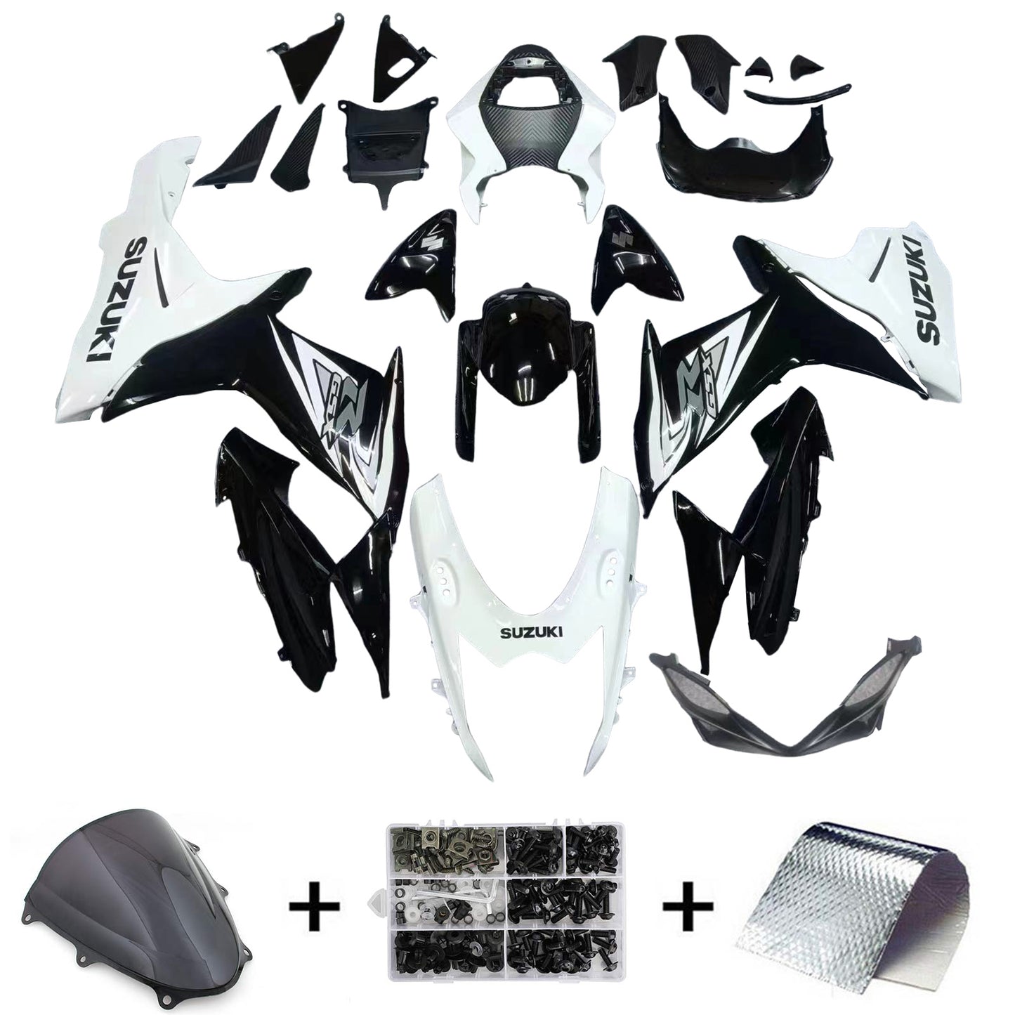 Amotopart Suzuki GSXR 600/750 2011-2022 K11 kit carénage carrosserie plastique ventre