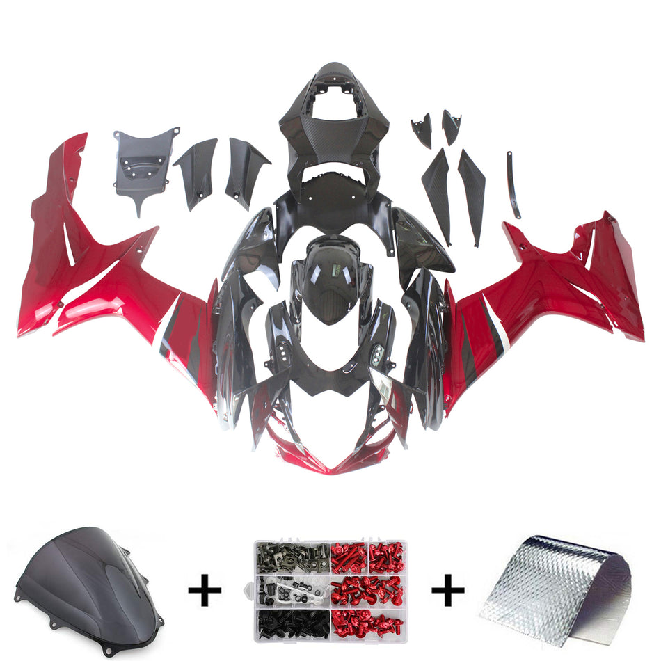 Amotopart Suzuki GSXR 600/750 2011-2022 K11 Verkleidungs Kit K?rperwerk Kunststoffbauch