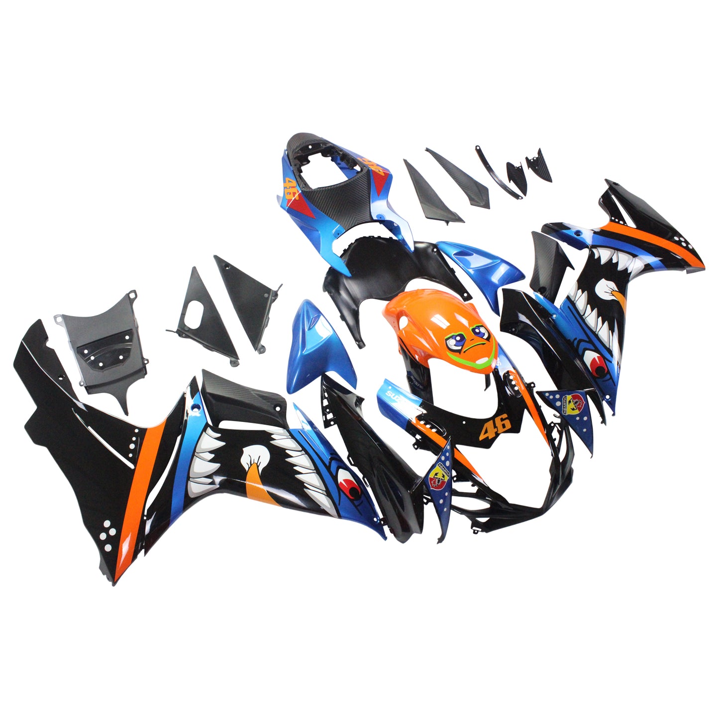 Amotopart Suzuki GSXR 600/750 2011-2022 K11 kit carénage carrosserie plastique ventre