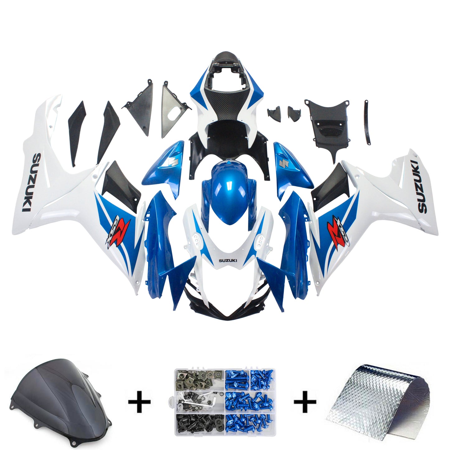 Amotopart Suzuki GSXR 600/750 2011-2022 K11 kit carénage carrosserie plastique ventre