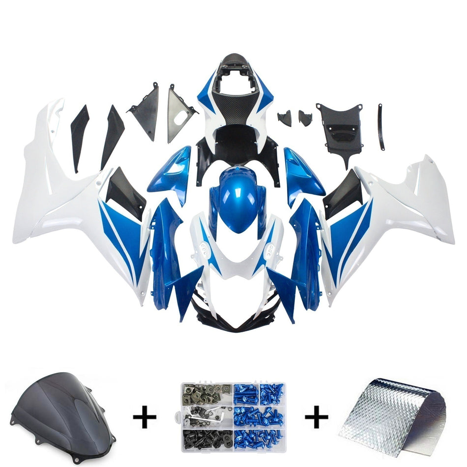 Amotopart Suzuki GSXR 600/750 2011-2022 K11 Verkleidungs Kit K?rperwerk Kunststoffbauch