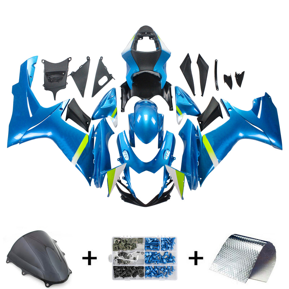 Amotopart Suzuki GSXR 600/750 2011-2022 K11 Verkleidungs Kit Körperwerk Kunststoffbauch