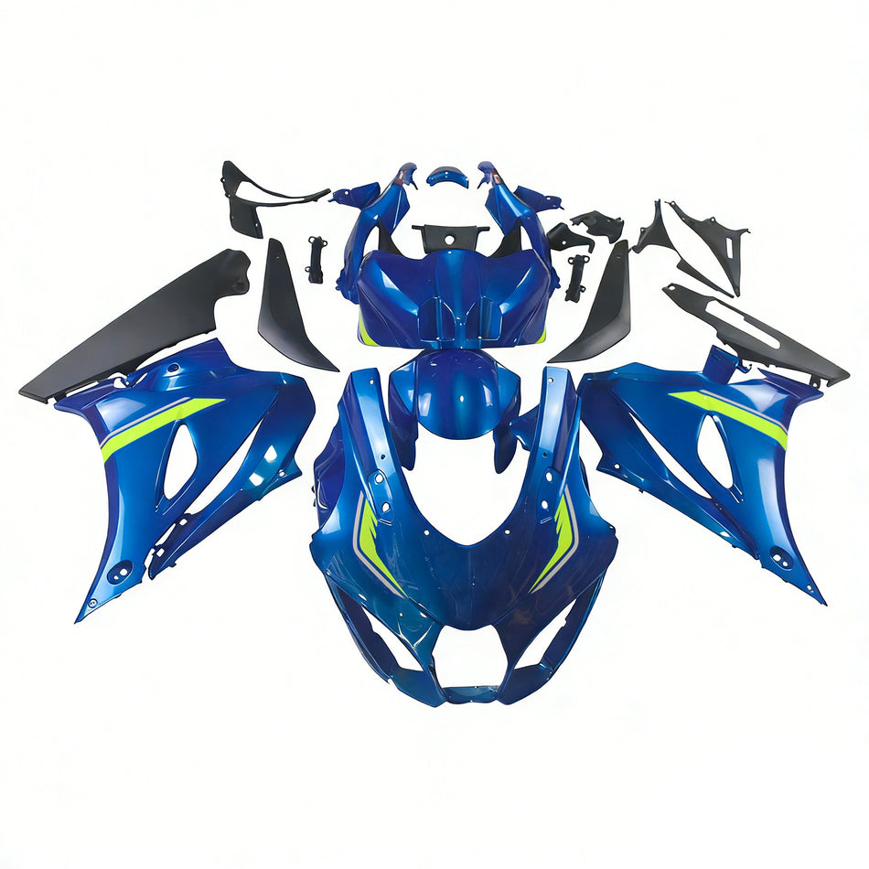 Amotopart Suzuki GSXR1000 2017-2020 K17 Glossy Blue Fairing Kit