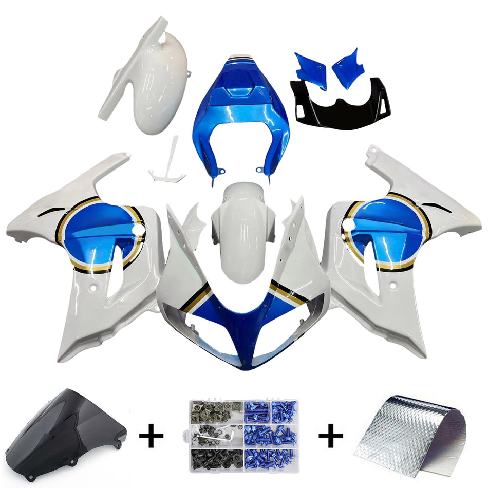 Amotopart Suzuki SV650 2003-2013 Wei?es Blue Fairing Kit