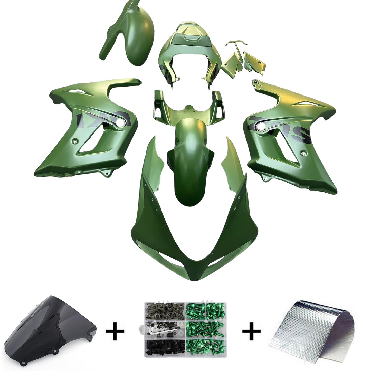 Amotopart Suzuki SV650 SV1000 2003-2013 Matt Green Fearing Kit