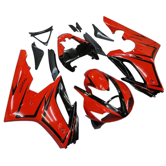 Amotopart Triumph 2006-2008 Daytona 675 Rot mit schwarzem Linienverkleidungskit