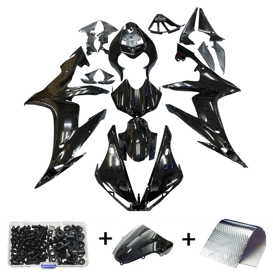 Amotopart 2004-2006 Yamaha YZF R1 Kit de carénage noir brillant