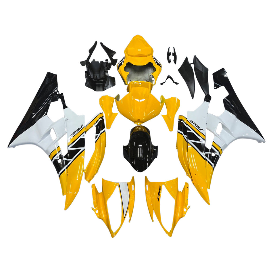 Amotopart 2006 2007 Yamaha YZF-R6 Verkleidung Verkleidung gelb wei?es Kit
