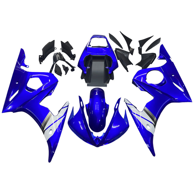 Amotopart 2003 2004 Yamaha YZF R6 Verkleidung Blue White Kit