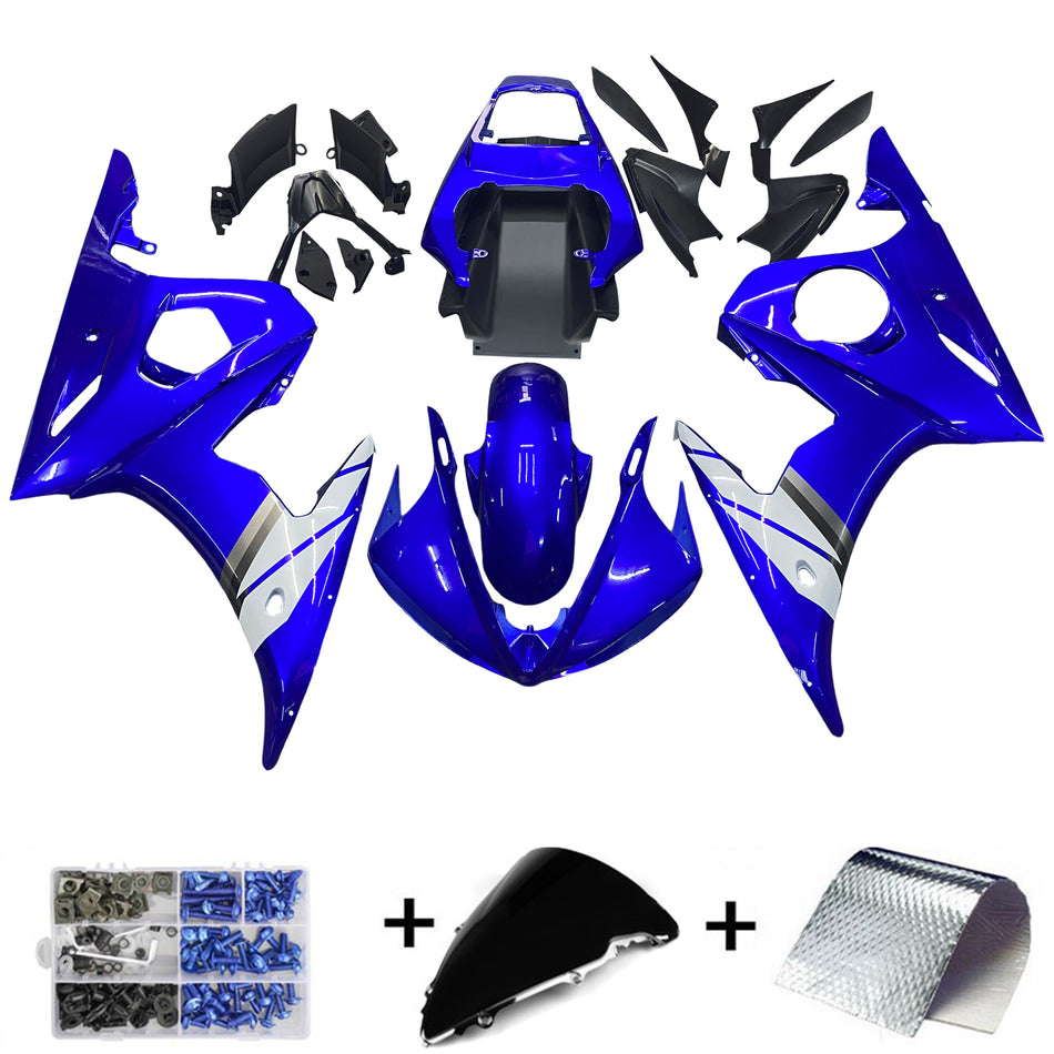 AMOTOPART - Kit plastique d'injection de carénage pour Yamaha 2003 2004 YZF R6 Bleu Blanc Generic