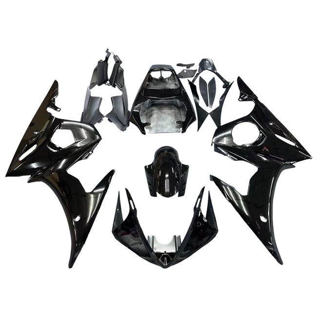 Amotopart 2005 Yamaha YZF R6 Verkleidung Gloss Black Kit