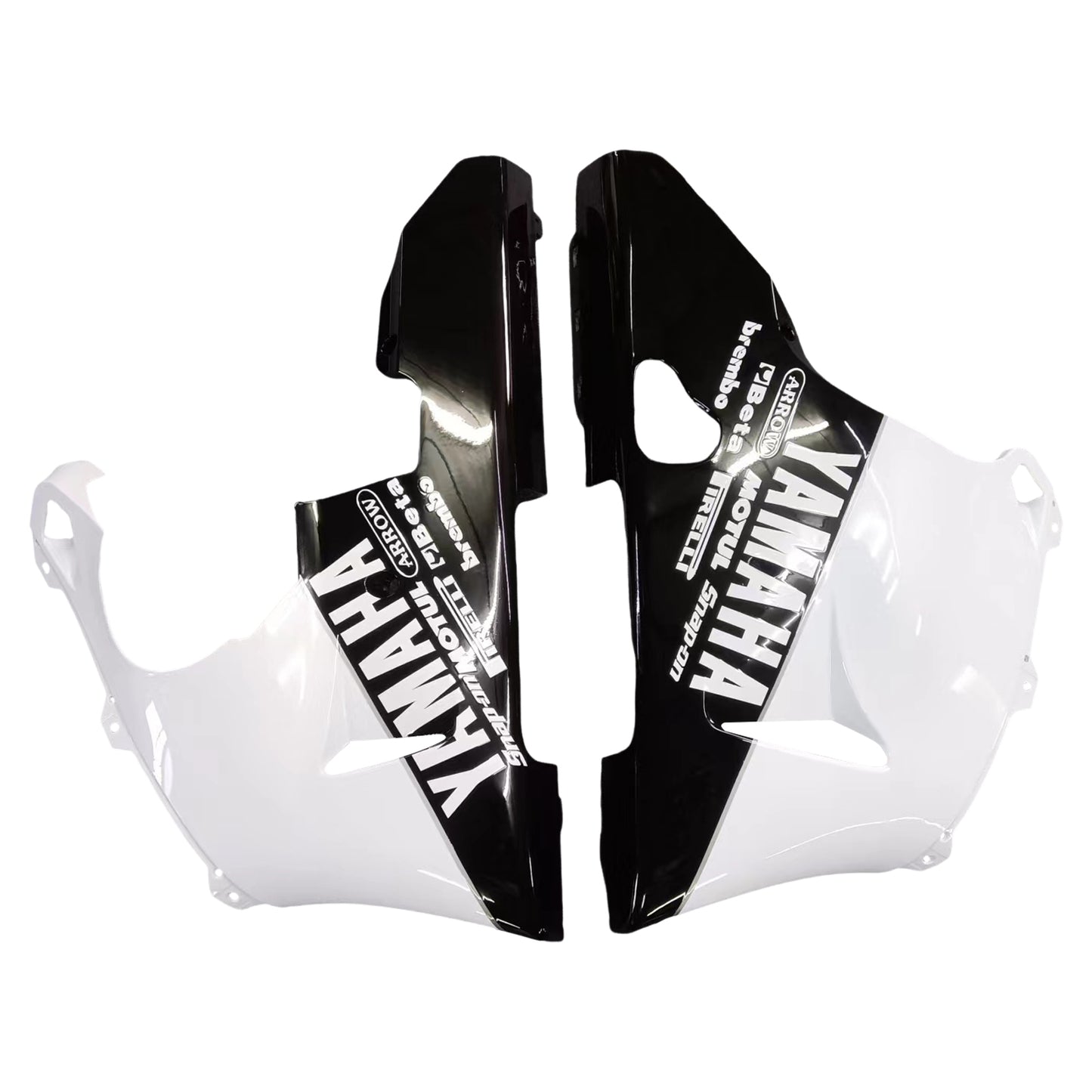 Amotopart Yamaha 1998-1999 YZF 1000 R1 White Mix Schwarzverkleidungskit