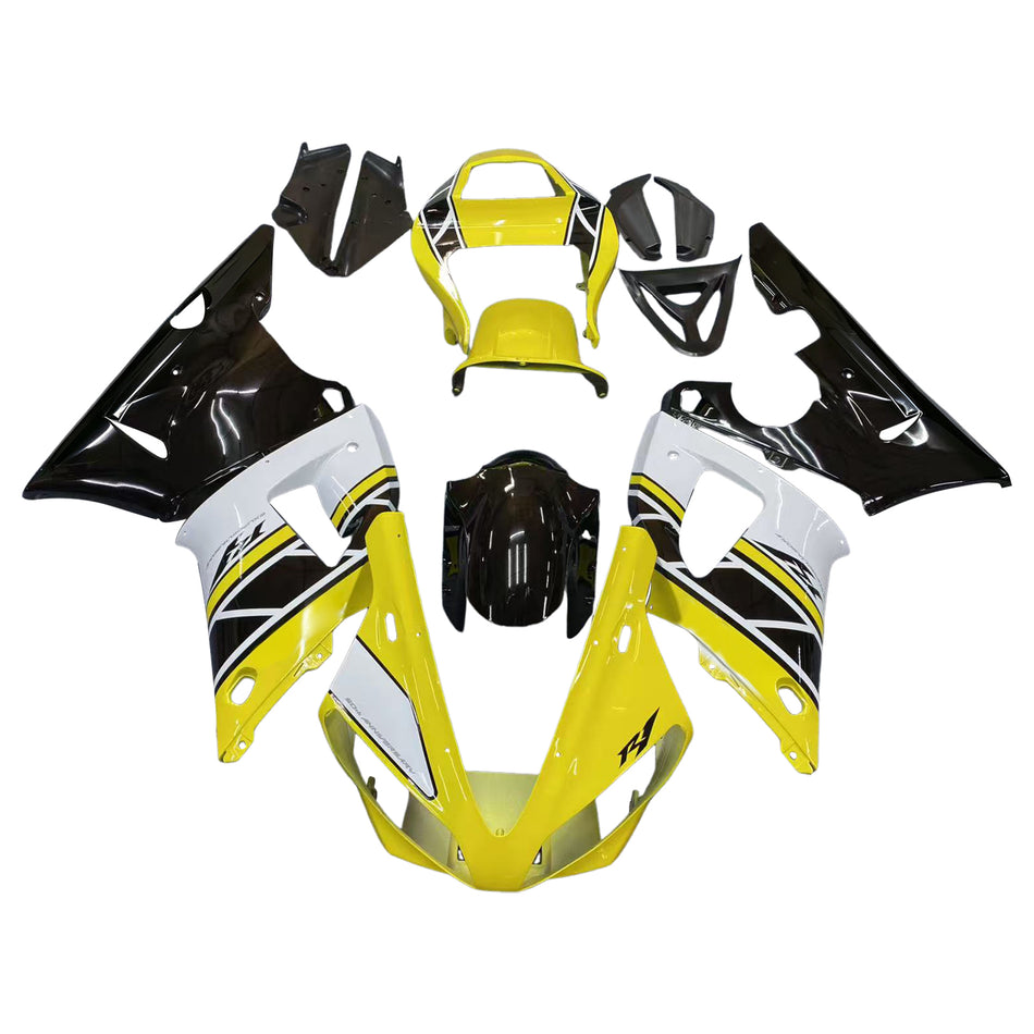 Amotopart 2000 2001 Yamaha YZF R1 Yellow & Black Abzugskit