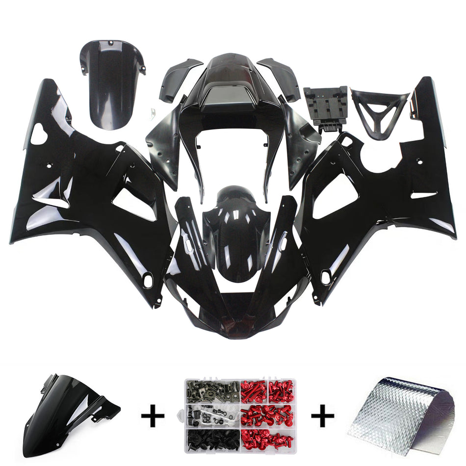 Amotopart Yamaha 2000-2001 YZF 1000 R1 Schwarz mit Logosverkaufskit