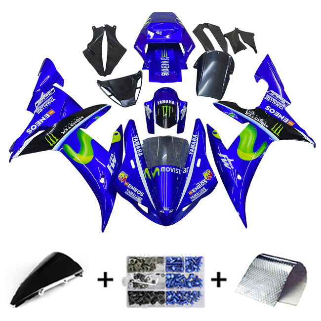 Amotopart Yamaha YZF-R1 2002–2003 Verkleidungsset, Karosserie, Kunststoff, ABS