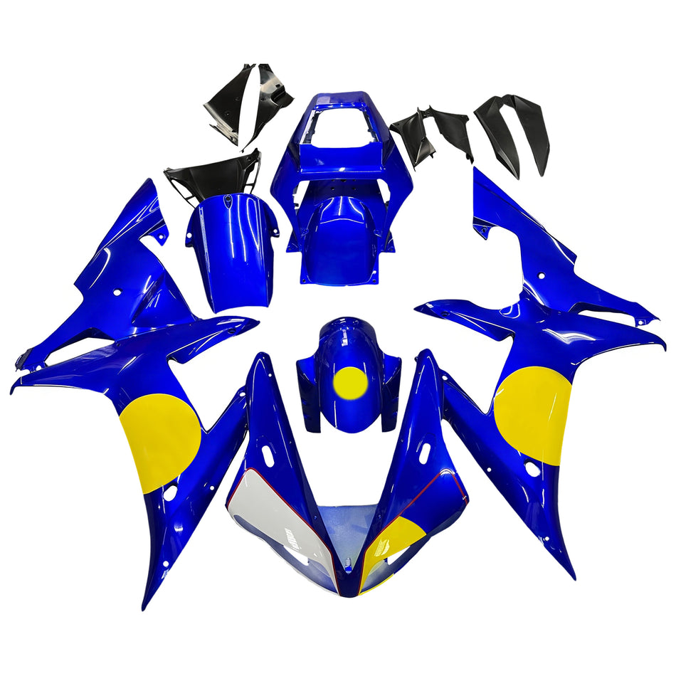 Amotopart Yamaha 2002-2003 YZF 1000 R1 Blue mit Red Bullverrückungskit