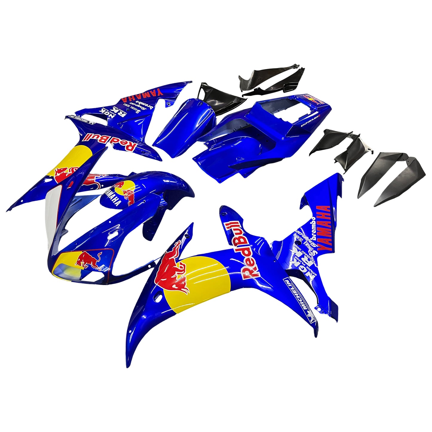 Amotopart Yamaha 2002-2003 YZF 1000 R1 Blue mit Red Bullverrückungskit