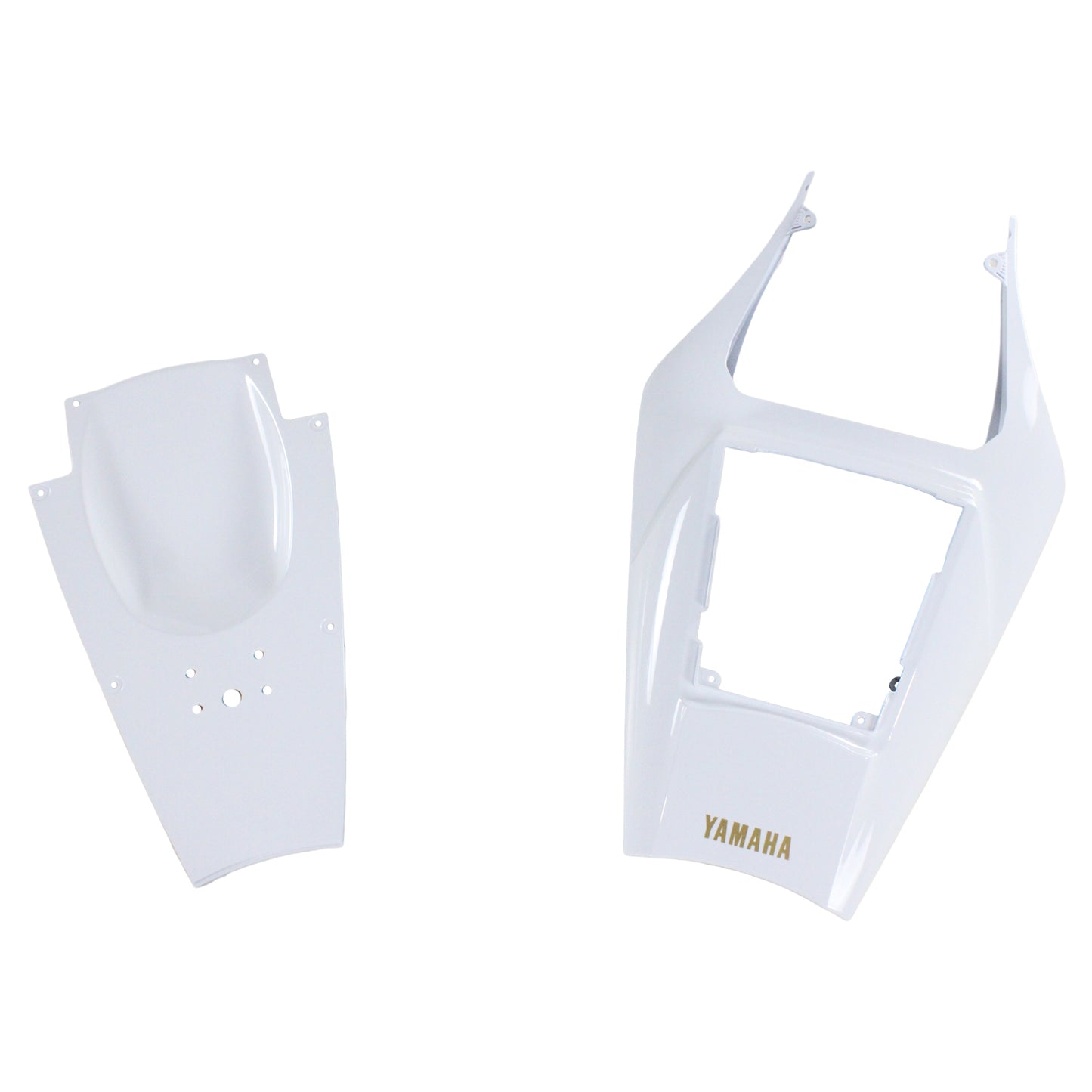 Amotopart Yamaha 2002-2003 YZF 1000 R1 White Golden Logo Abzugskit