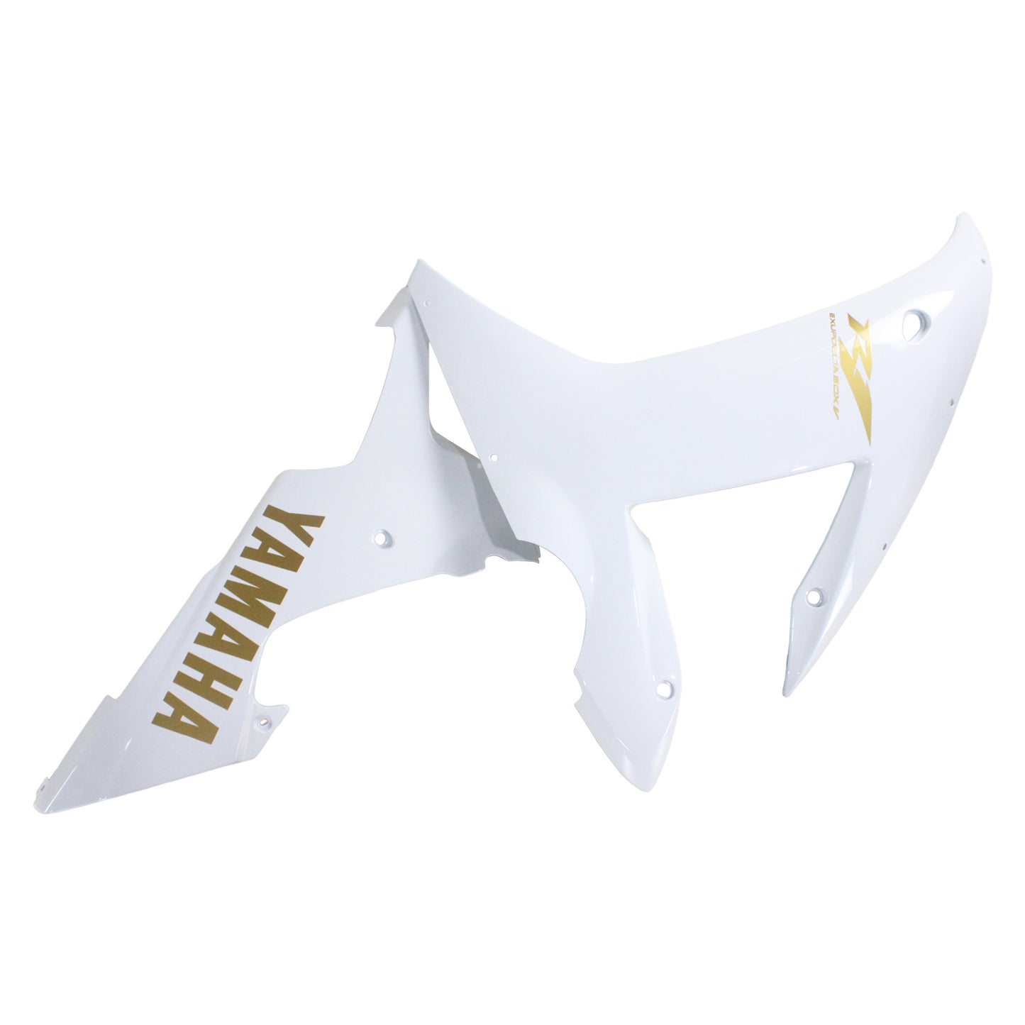 Amotopart Yamaha 2002-2003 YZF 1000 R1 White Golden Logo Abzugskit