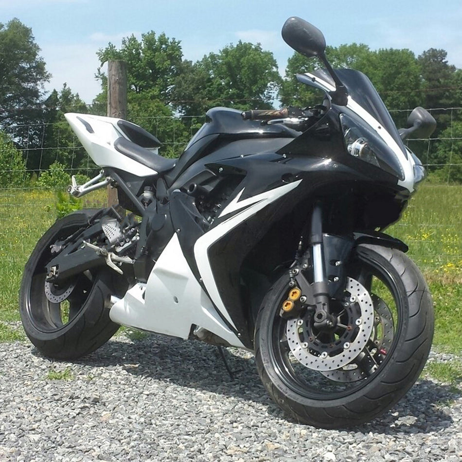 Amotopart Yamaha 2002-2003 YZF 1000 R1 Black Mix White Fairing Kit