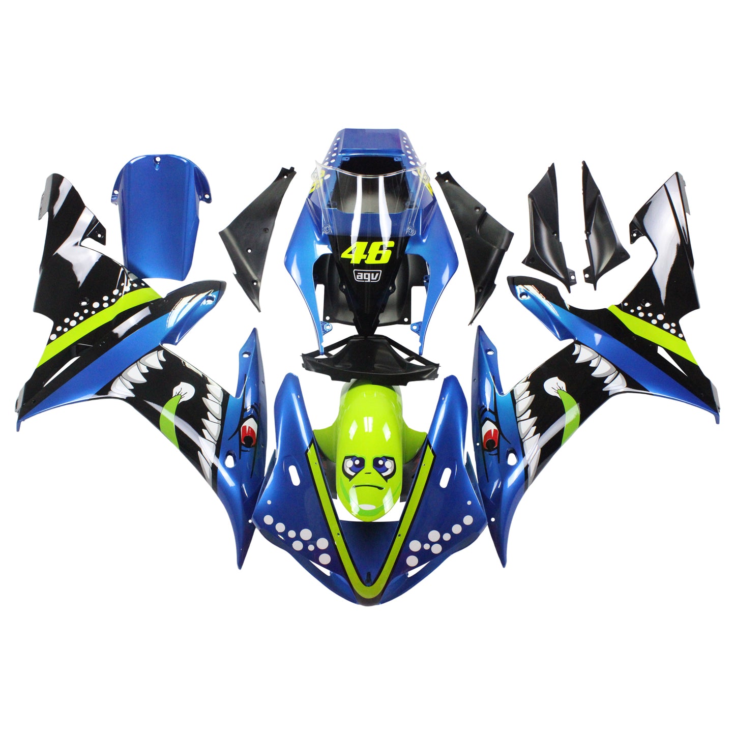 Amotopart Yamaha 2002-2003 YZF 1000 R1 Cartoonverrückte Kit