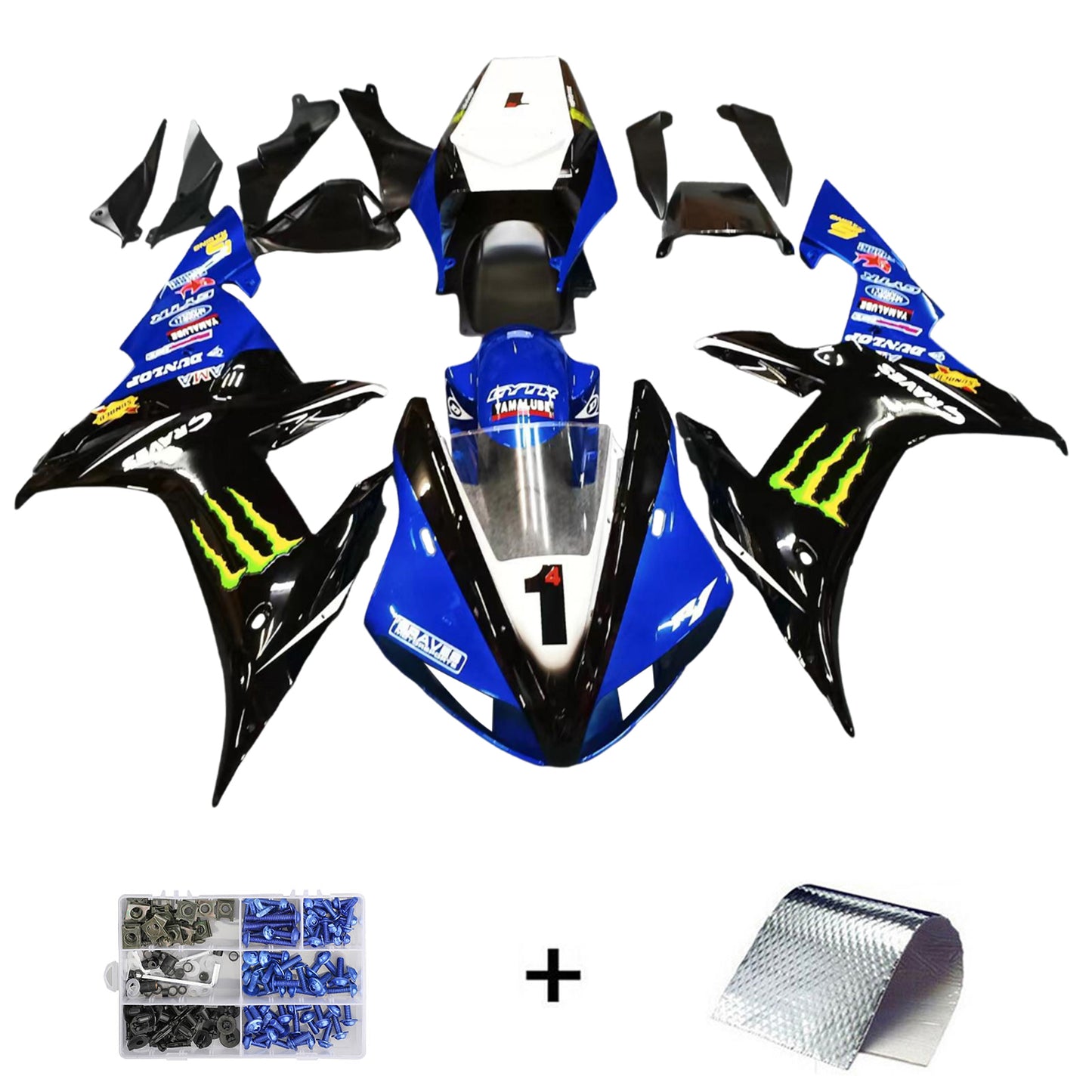 2002-2003 Yamaha YZF 1000 R1 Einspritzverkleidungssatz Karosserie Kunststoff ABS