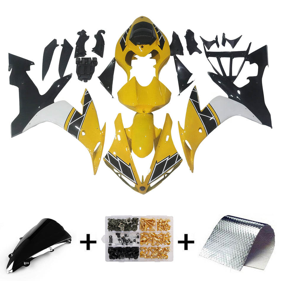 Amotopart 2004-2006 Yamaha R1 Verkleidung gelbes Kit