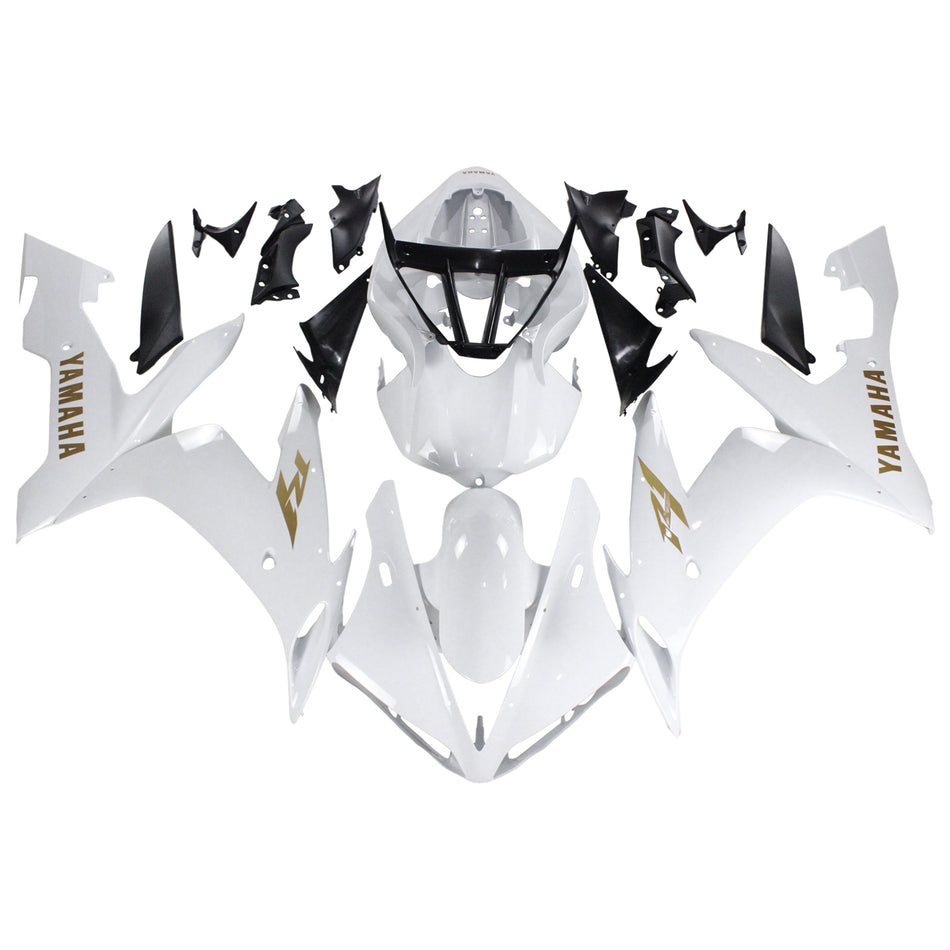 Amotopart Yamaha 2004-2006 YZF 1000 R1 Blanc Doré Logos Déclencheur Kit