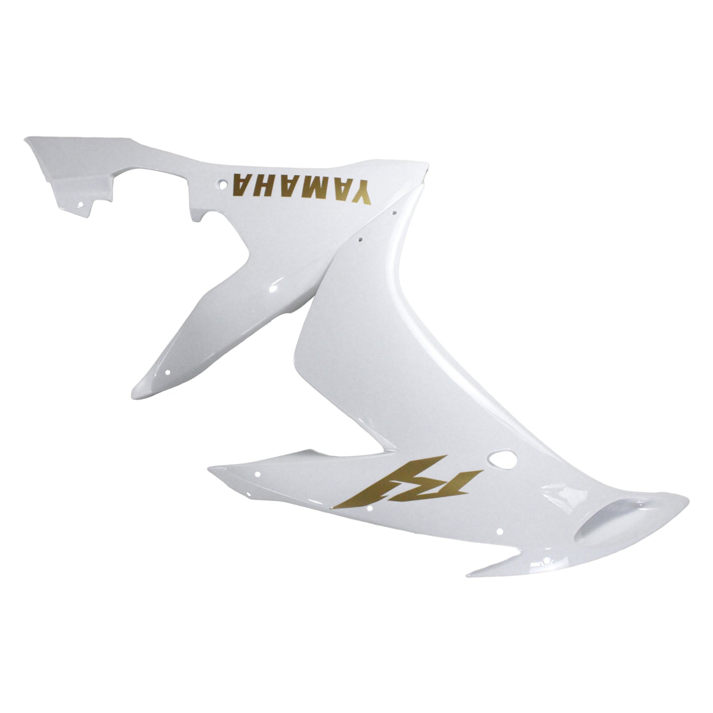 Amotopart Yamaha 2004-2006 YZF 1000 R1 White Golden Logos Abzugskit