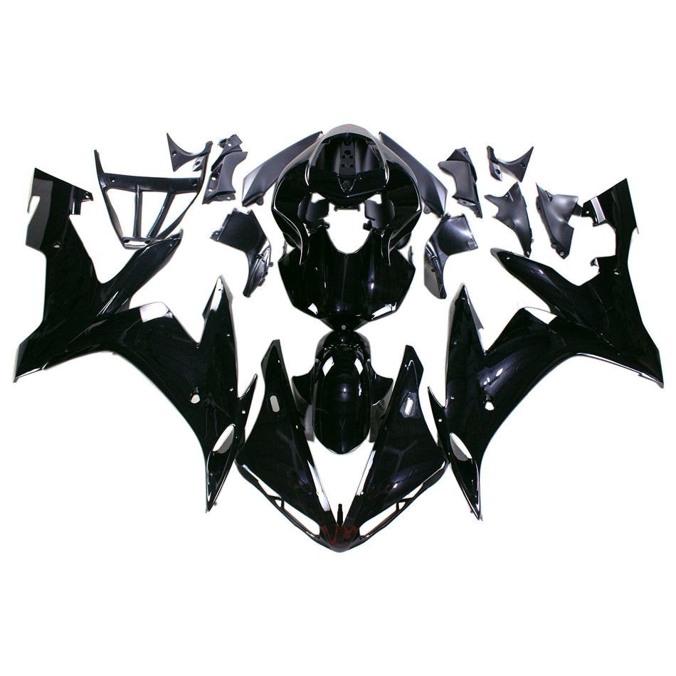 Amotopart Yamaha 2004-2006 YZF 1000 R1 Kit de carénage Logos Noir Rouge