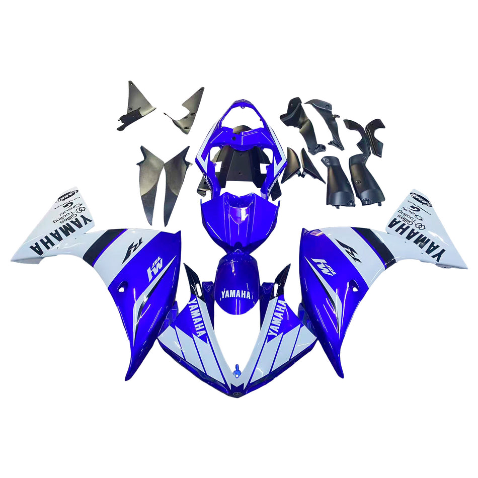 Amotopart 2009-2011 Yamaha R1 Verkleidung Blue & White Kit