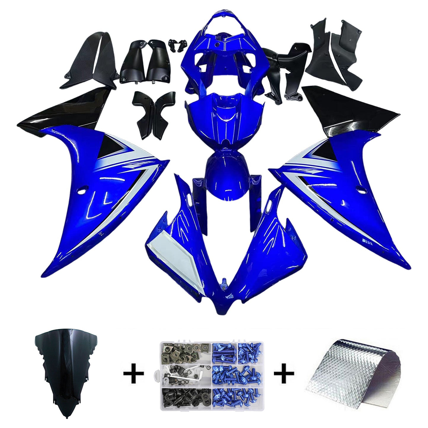 Amotopart Yamaha YZF 1000 R1 2009–2011 Verkleidungsset, Karosserie, Kunststoff, ABS