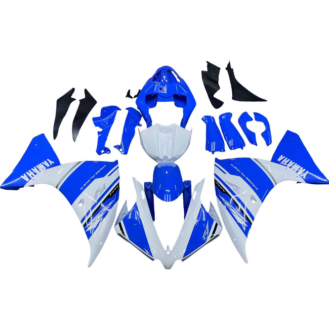 Amotopart 2012-2014 Yamaha R1 Verkleidung Blue & White Color Kit