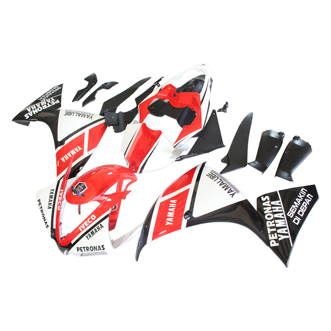 Amotopart Yamaha 2012-2014 YZF 1000 R1 White Red Fearing Kit