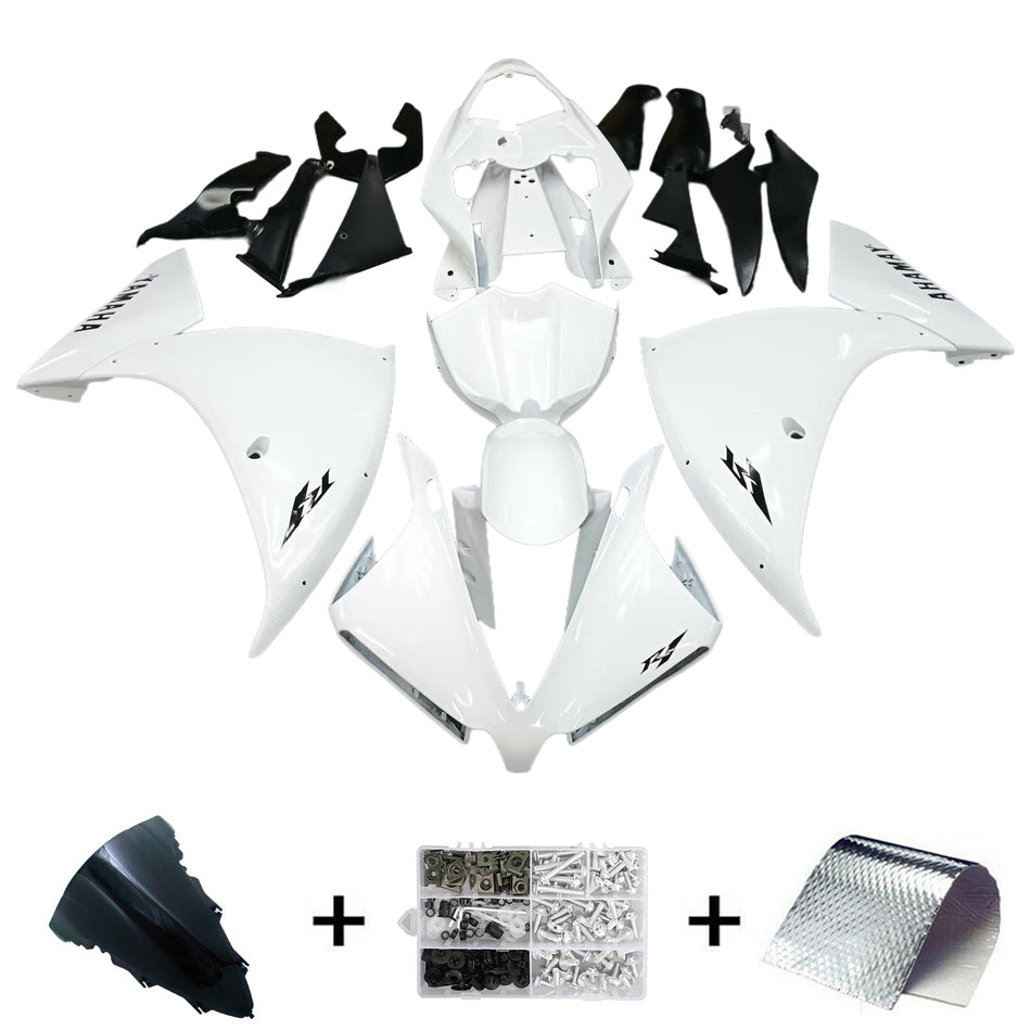 Amotopart Yamaha 2012-2014 YZF 1000 R1 Blanc Craignant Kit