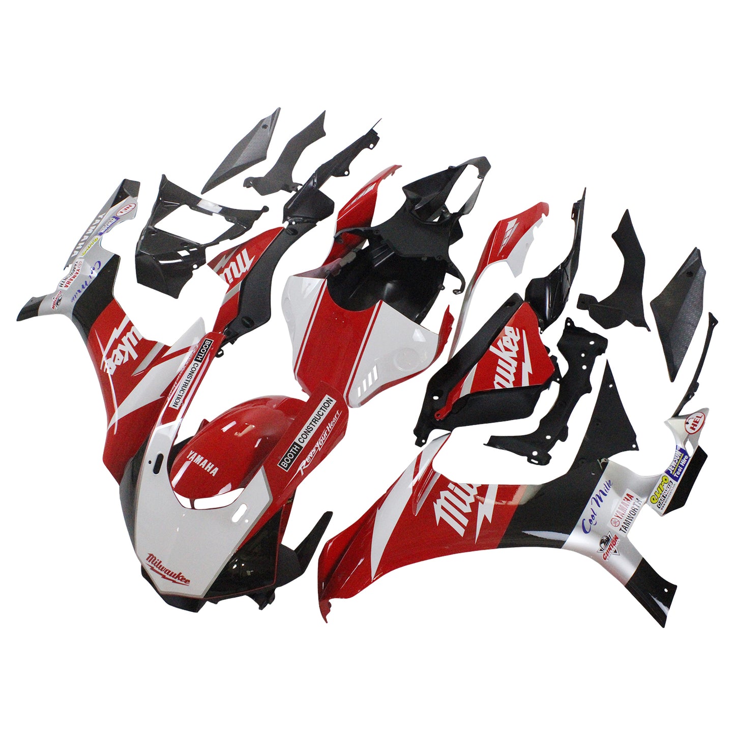 Amotopart Yamaha 2015-2019 YZF 1000 R1 Red Black Fearing Kit