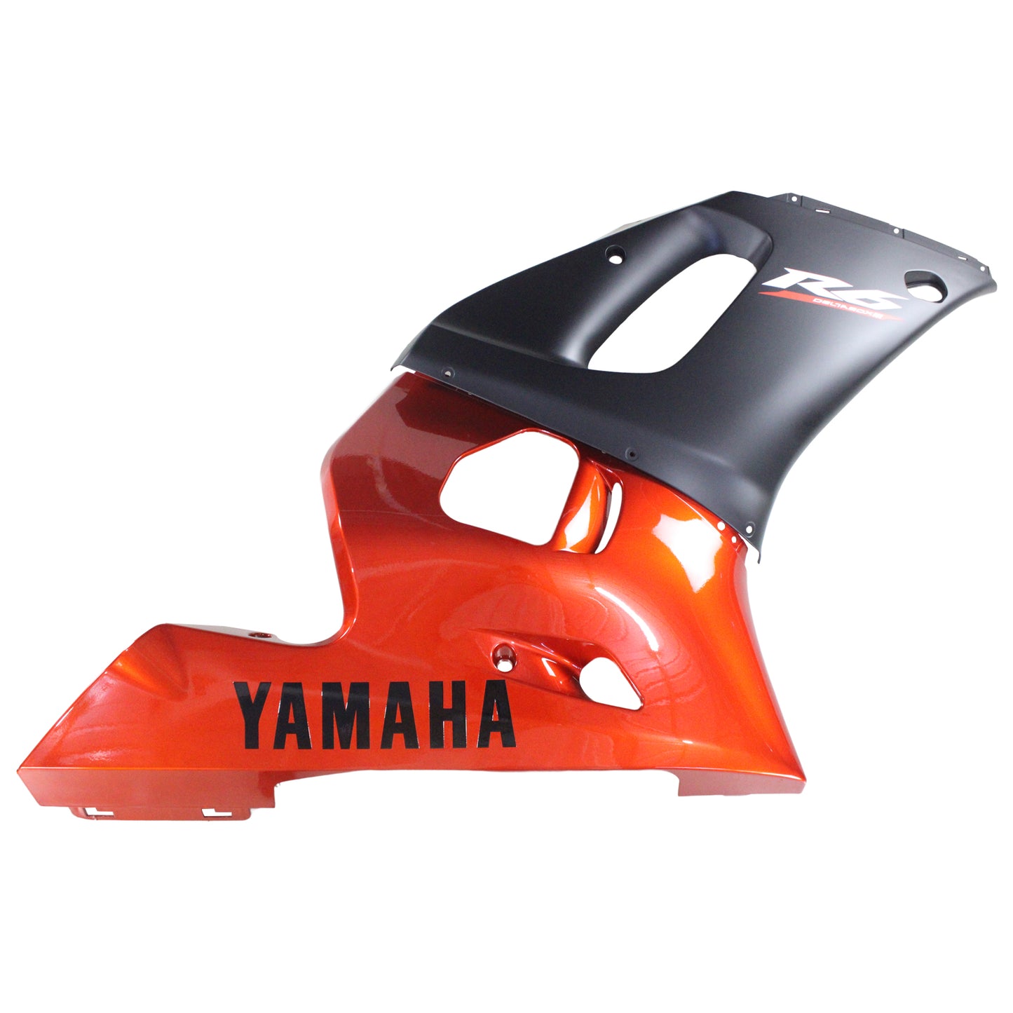 Amotopart Yamaha 1998-2002 YZF 600 R6 Orange Schwarzverkleidungskit