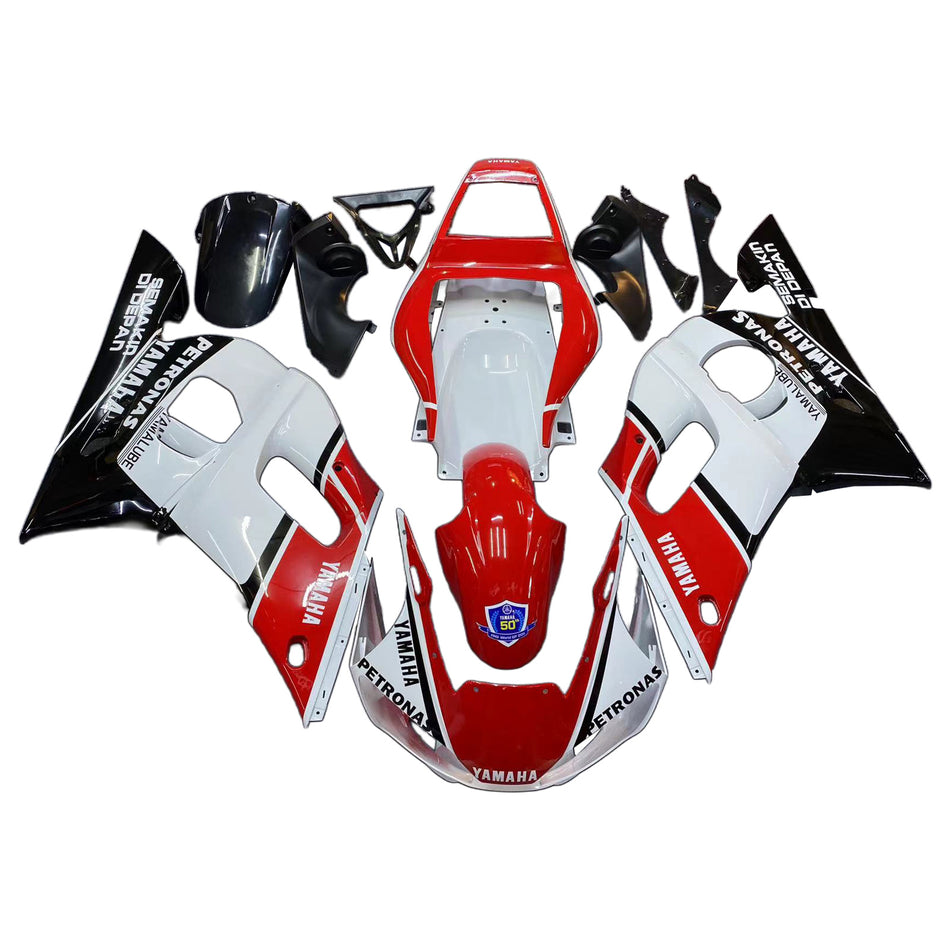 Amotopart Yamaha 1998-2002 YZF 600 R6 Blanc Noir Rouge Craignant Kit